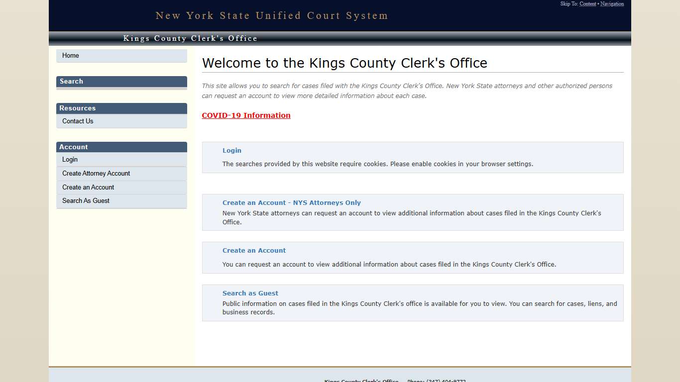 Kings County Clerks' Office