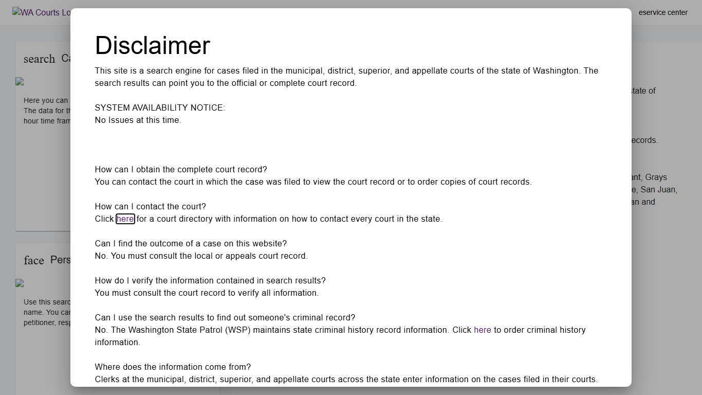 Find My Court Date - | WA.gov
